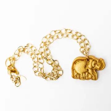 Gold Chain with Elephant