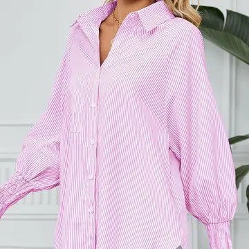 Striped Cuff Sleeve Top