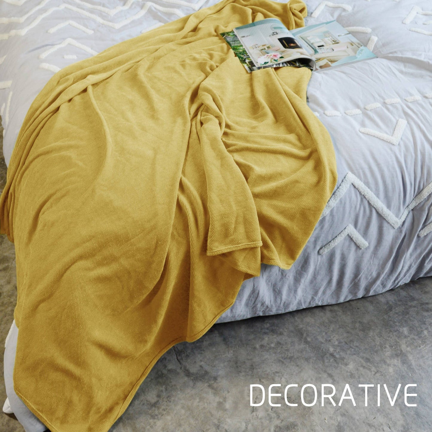 Knitted Microfiber Throw Blanket 60x80