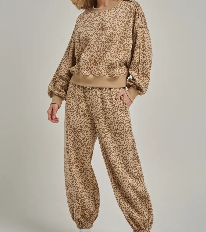 Leopard Fleece Comfy Set