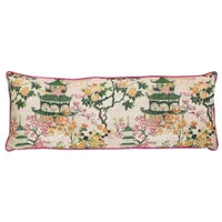 Floral Pagoda Lumbar Pillow 6"h x 36"w