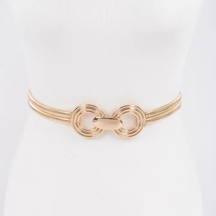 Gold Double Strand Stretch Belt