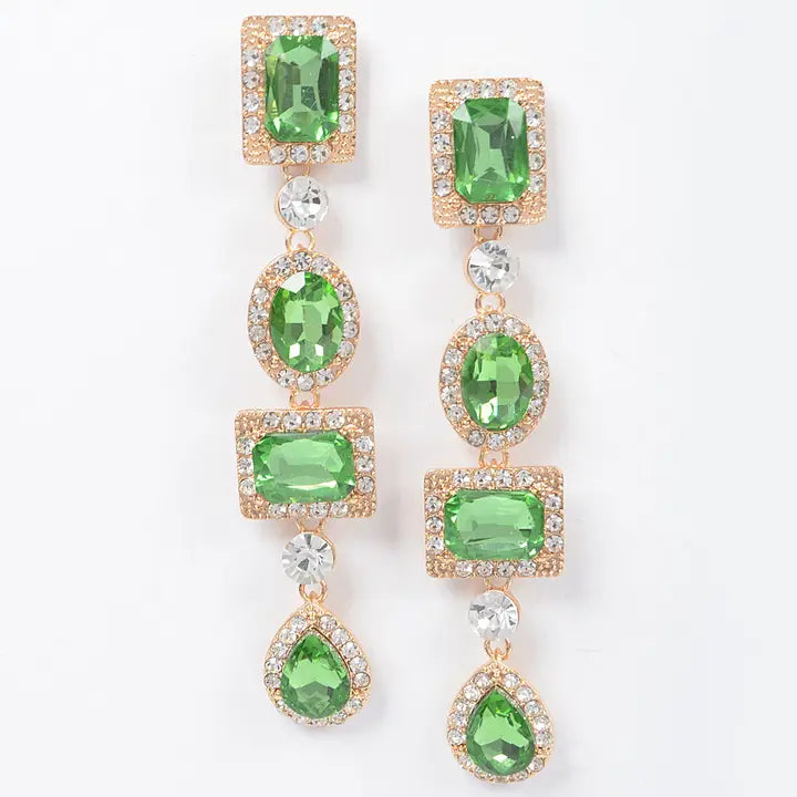 Multi Shape Stone Earrings