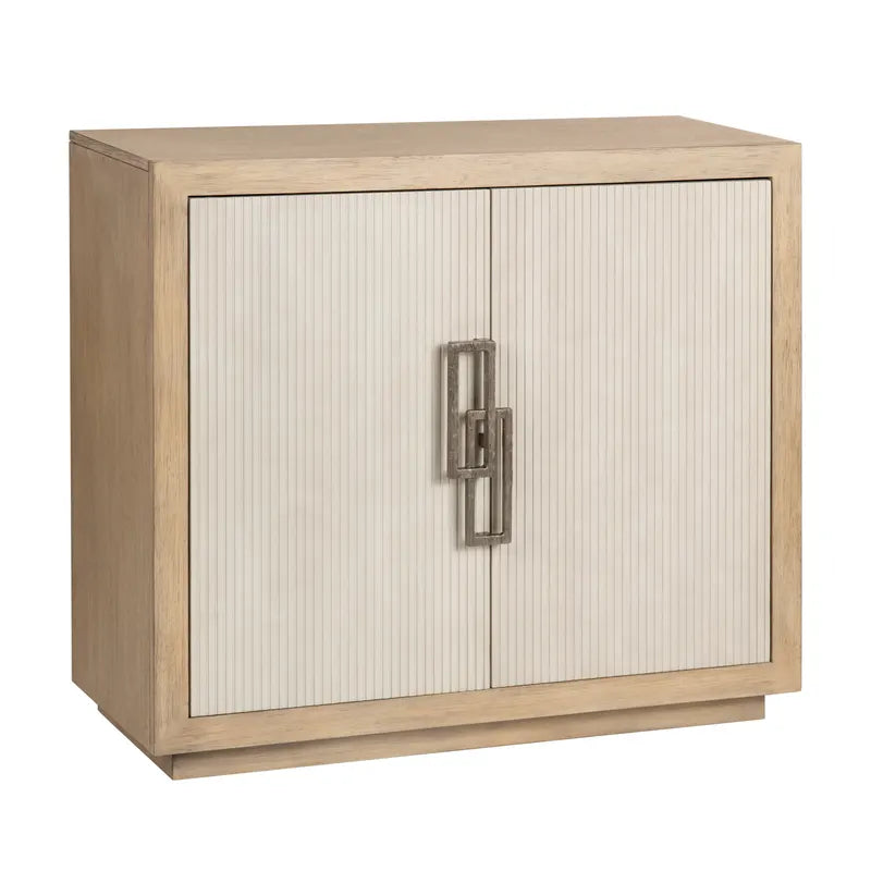 Natural Fluted Two Door Cabinet 40"x16"x35.5"