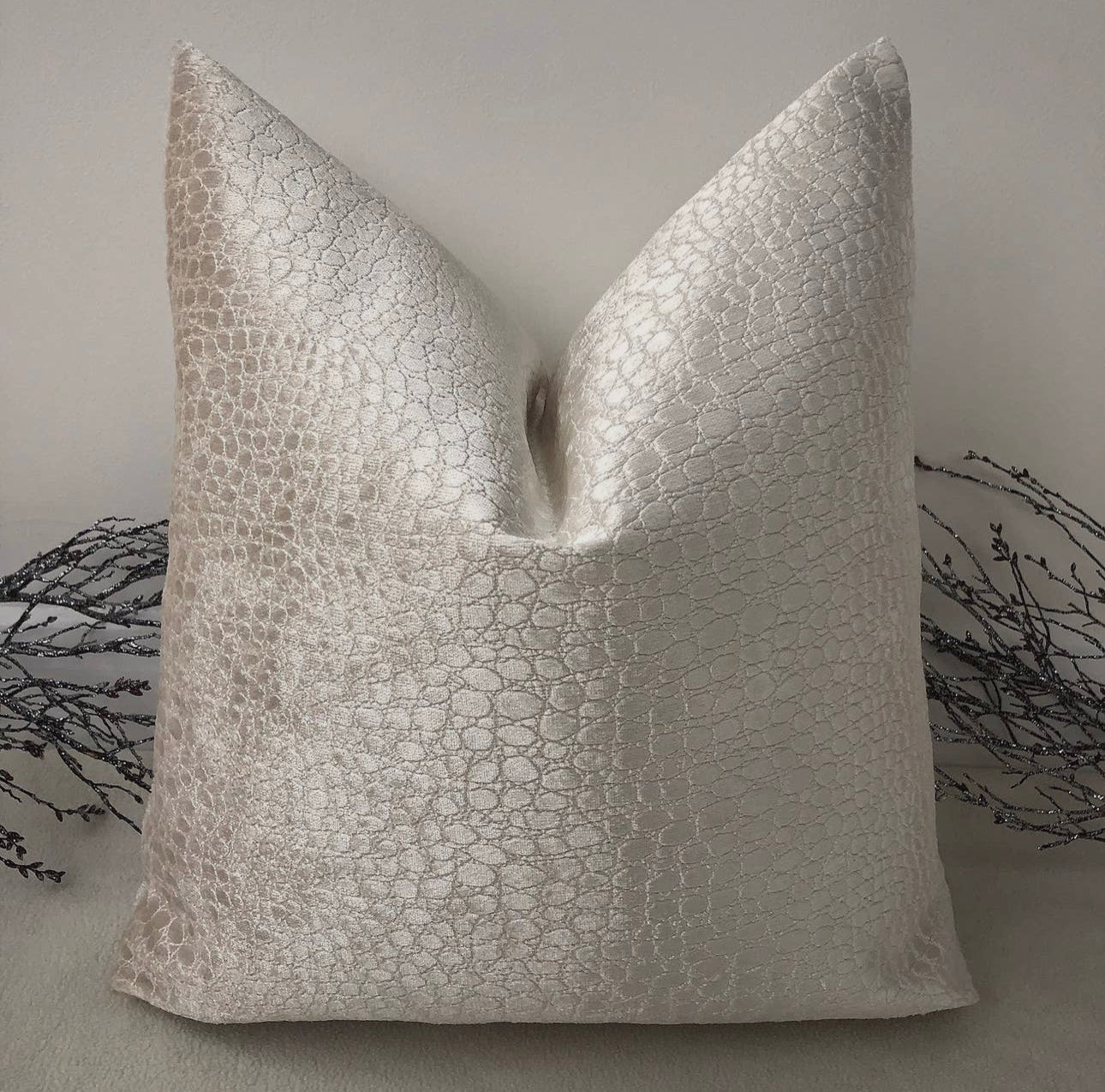 Silver/Gold Alligator Pillow