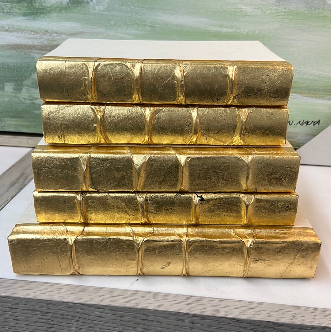 Gold Metallic/Off-White Cover Book