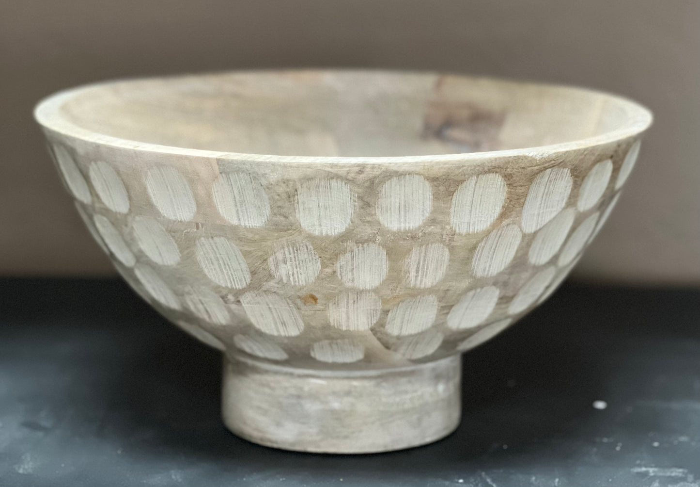 Wood Dot Bowl