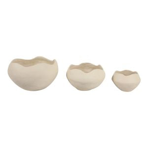 Set of 3 Ivory Bowls