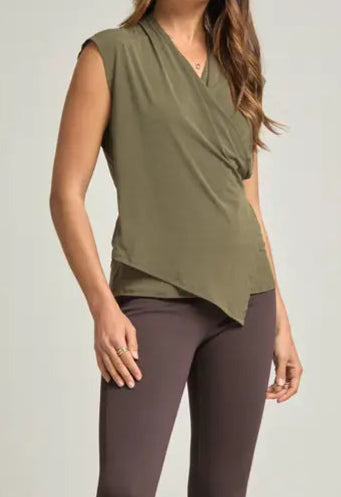 Olive Green Plus Sleeveless Top