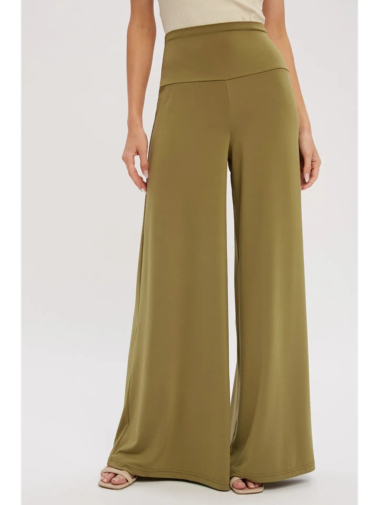 Olive Wide Leg Yoga Pants