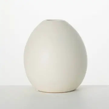 Modern Cream Oval Vase