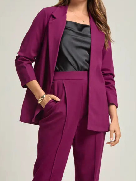 Purple 3/4 Sleeve Blazer