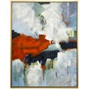 Red & Blue Abstract Art 44"h x 34"w