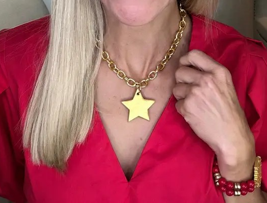 Gold Chain Star Medallion