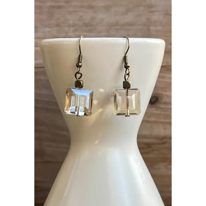 Square Crystal Earrings