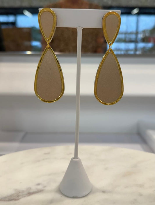 Ivory Satin Earrings