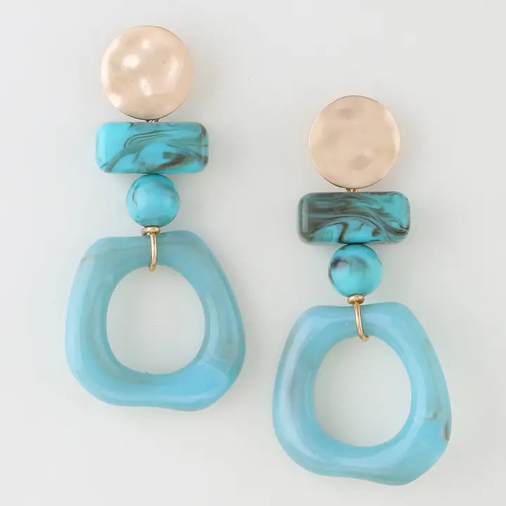 Abstract Marble Stone Earrings