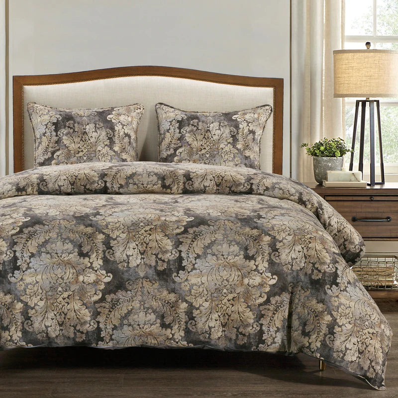 Blue & Taupe Victoria Bedding Set