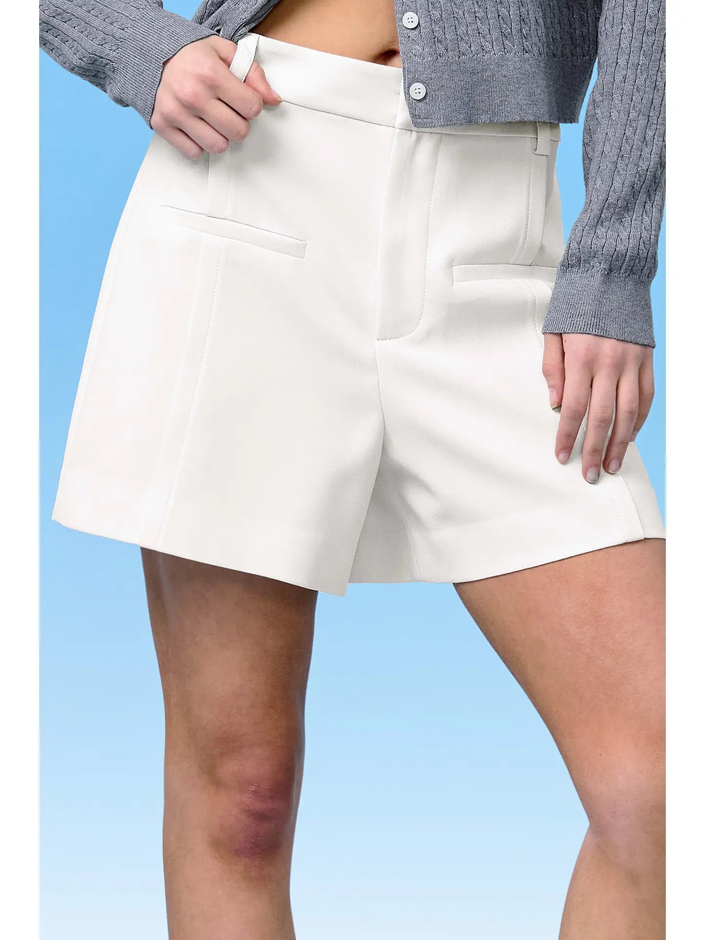 High Waist Formal Shorts