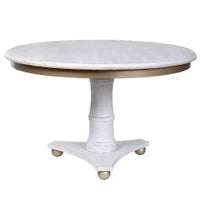 Round White/Gold Dinning Table 48"x48"x30"