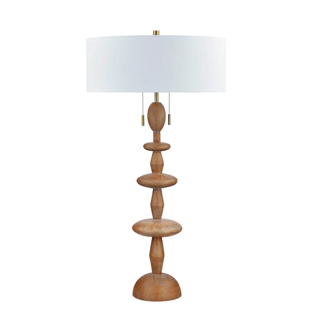 Wood Buffet Lamp 44.5"H