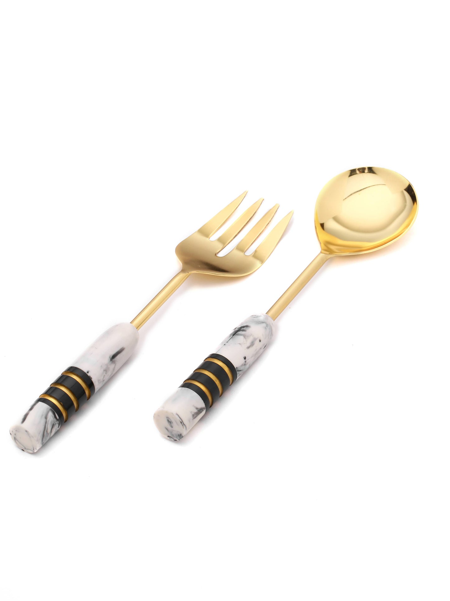 Marbled Salad Server 2pc