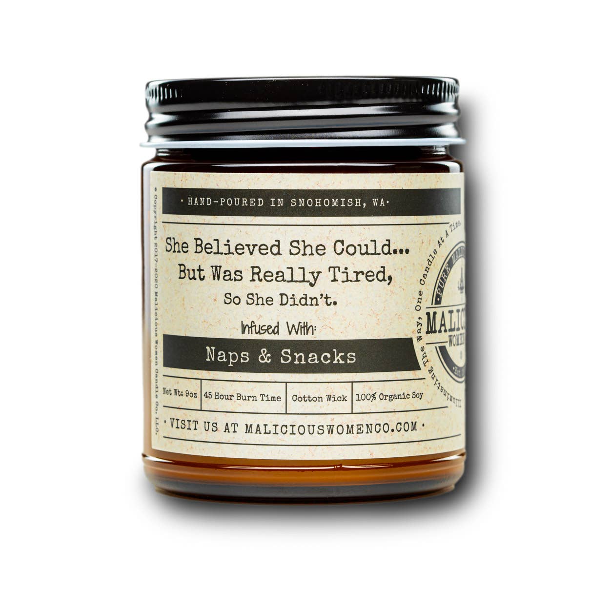 She Believed She Could But Was Really Tired Candle