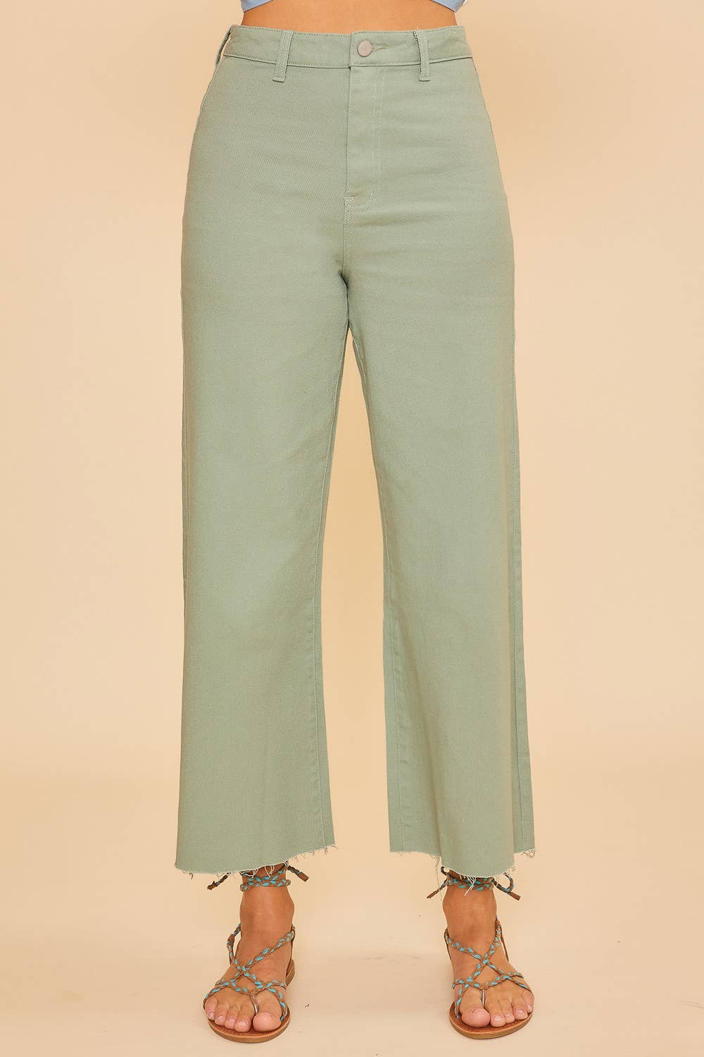 Sage Stretch Wide Leg Denim Jean