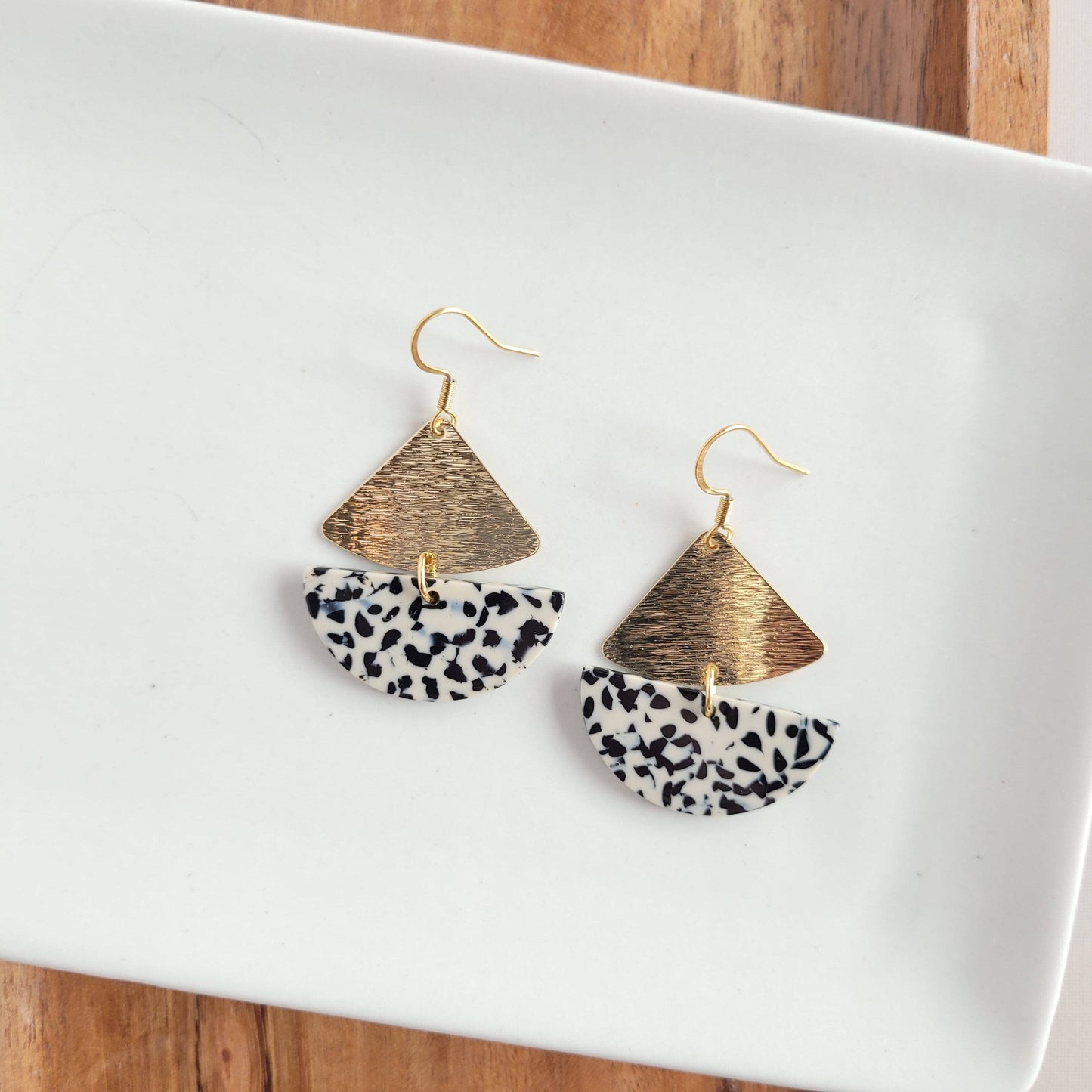 Black Dot Earrings