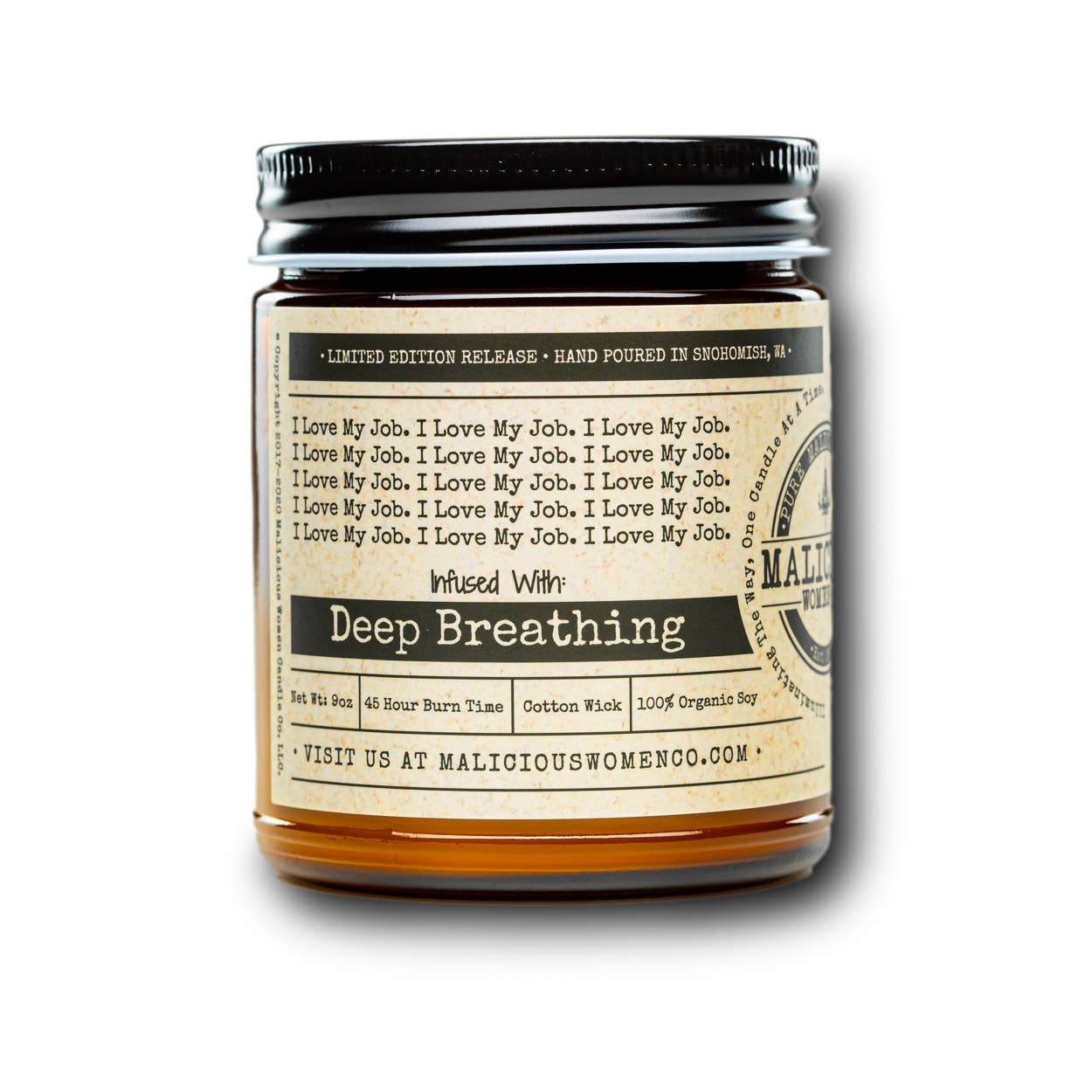 I Love My Job Candle