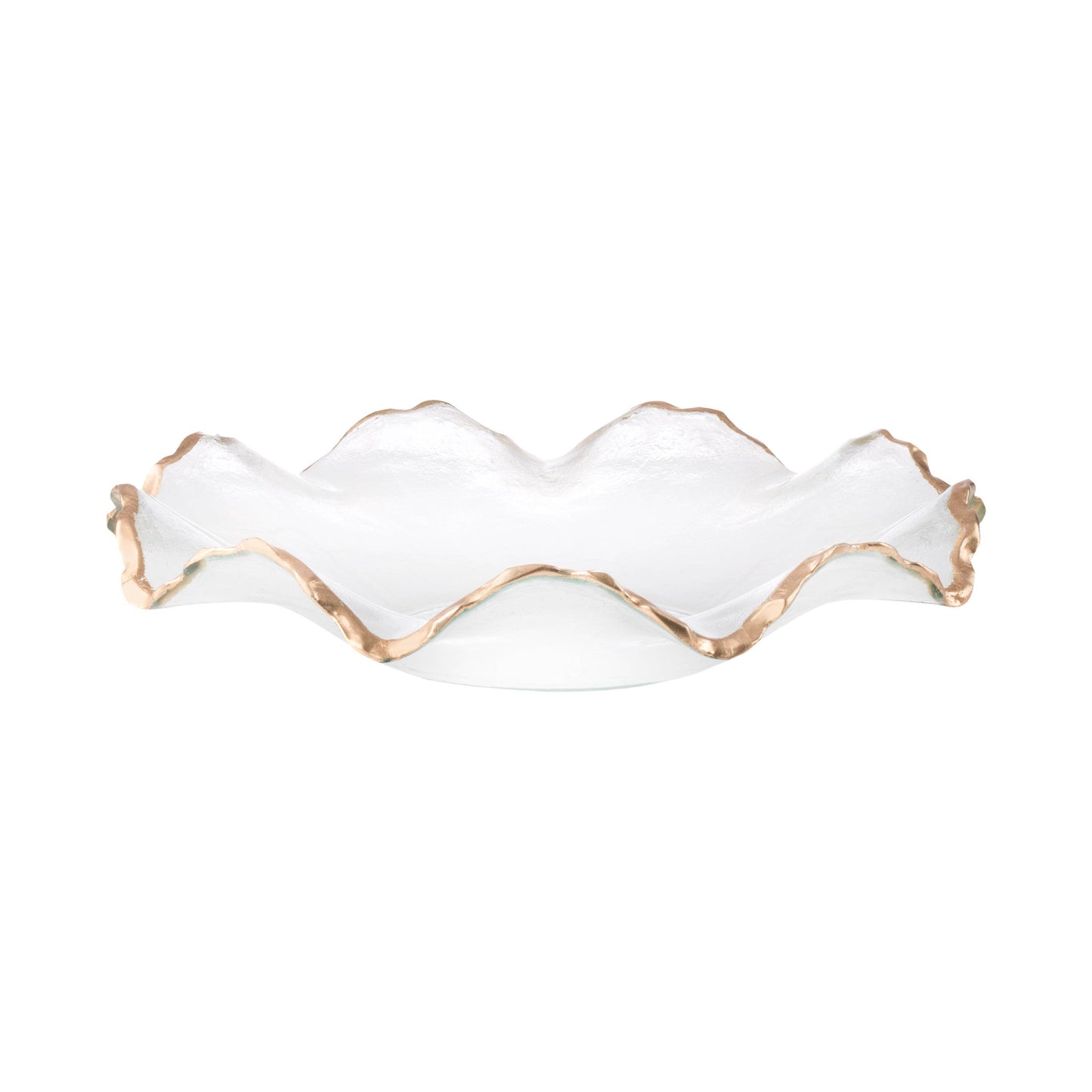 Frill Glass Bowl with Gold Edge