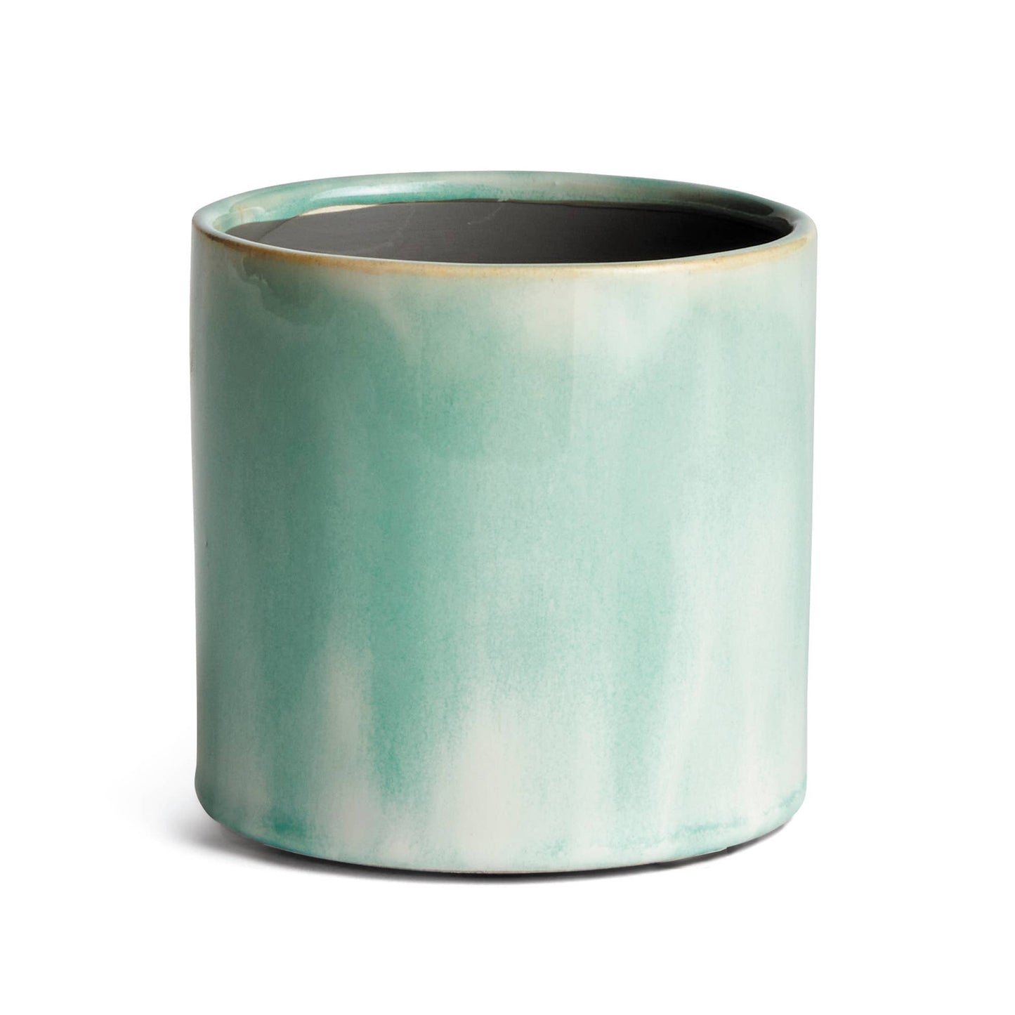 Teal Brushstroke Mini Pot