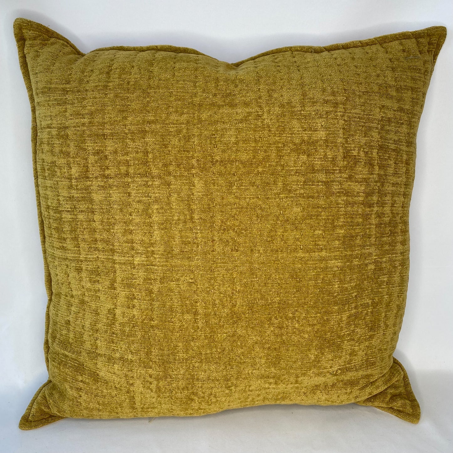 Laura Cotton Chenille Pillow- Mustard