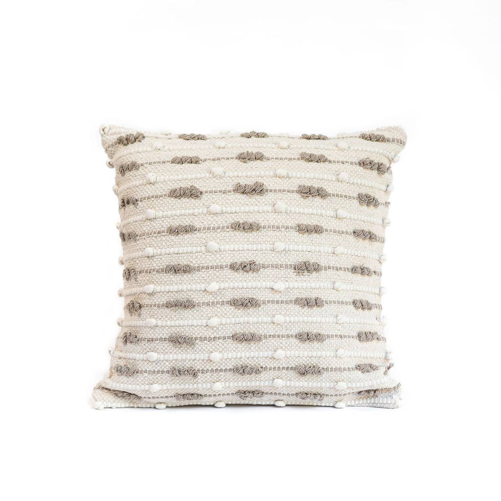 Carol Neutral Throw Pillow