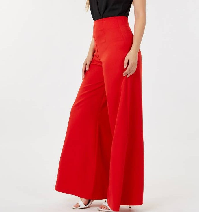 Crimson High Waist Wide Leg Pant