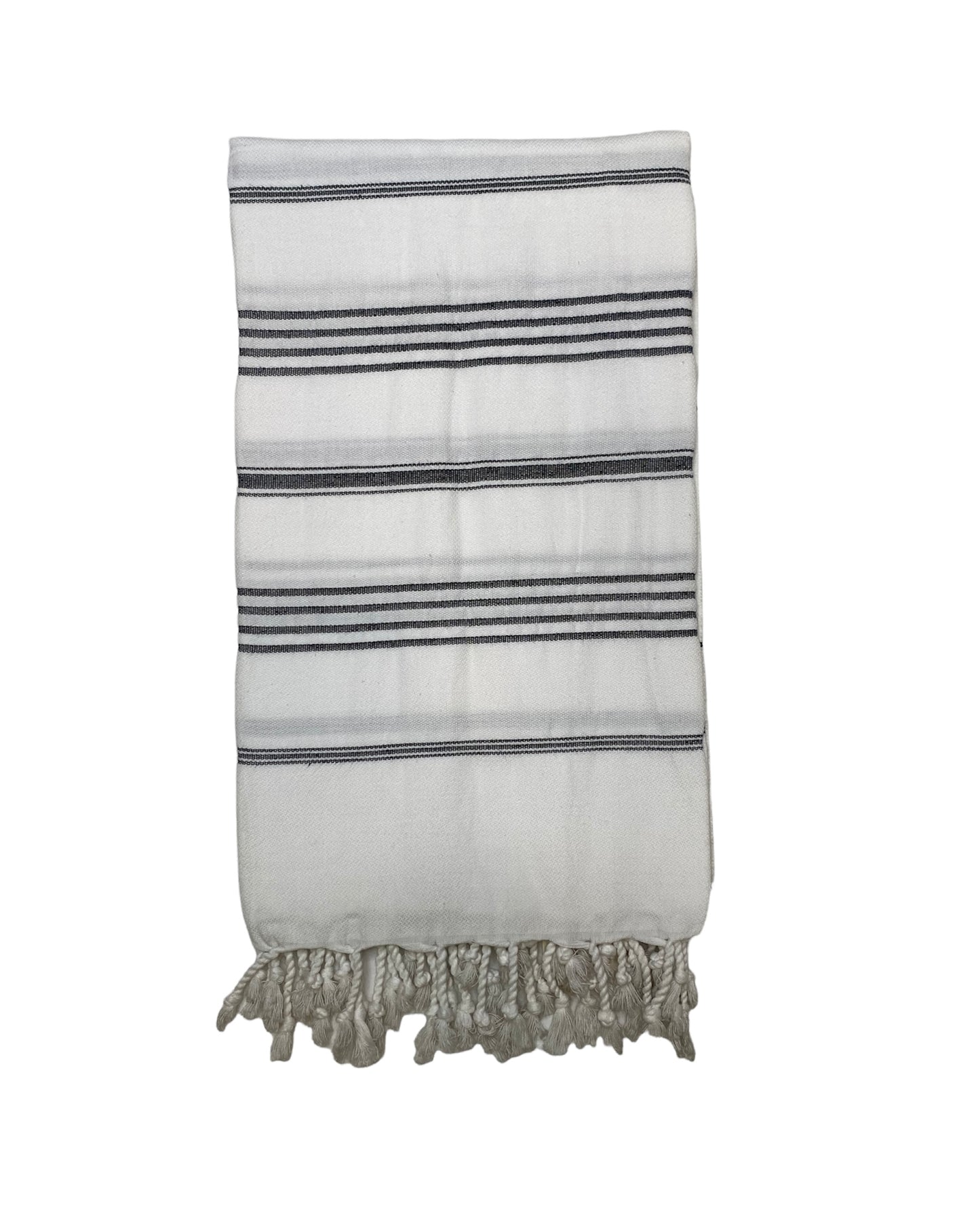 Black White Striped Turkish Towel/Throw