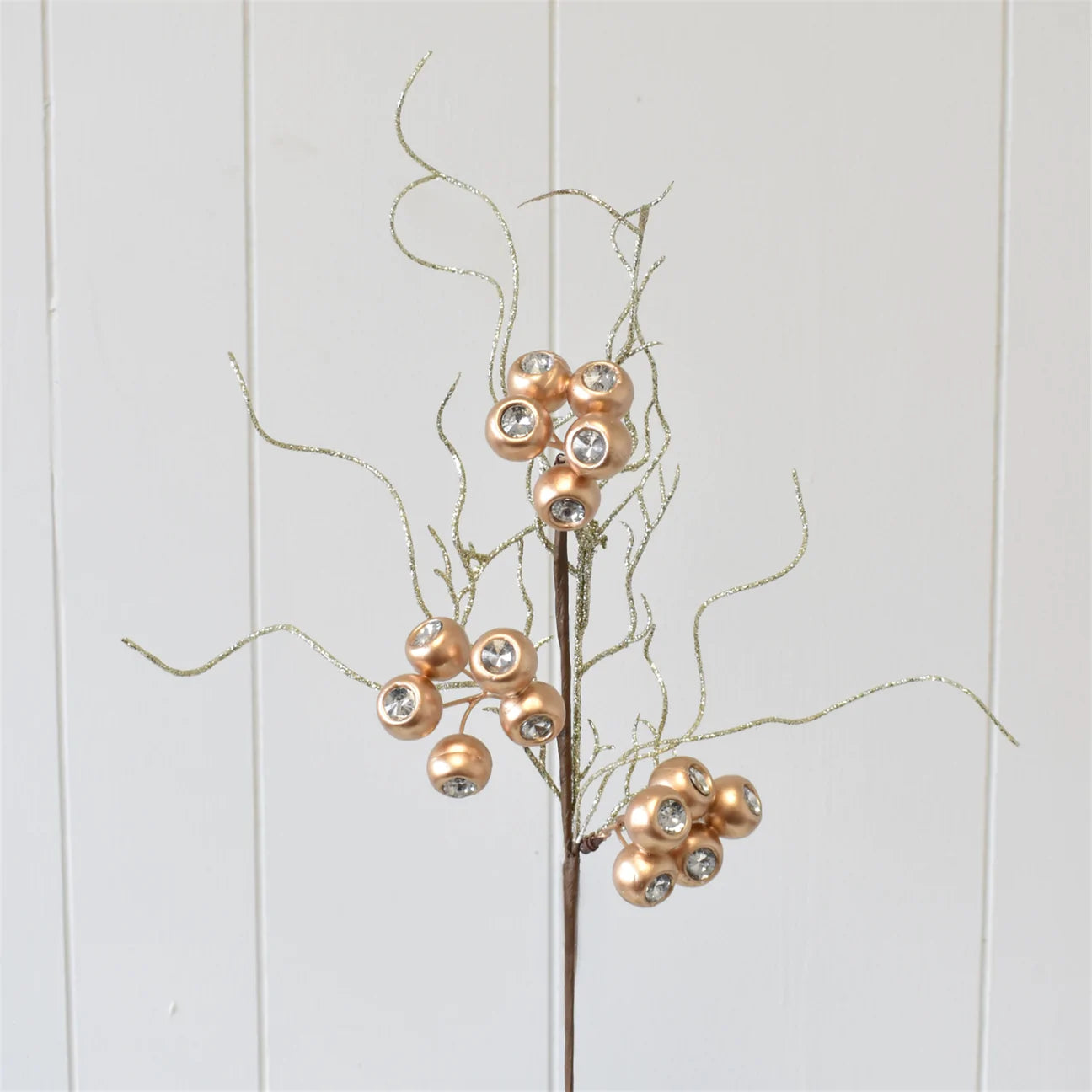 22" Gold Silver Berry Pod Stem