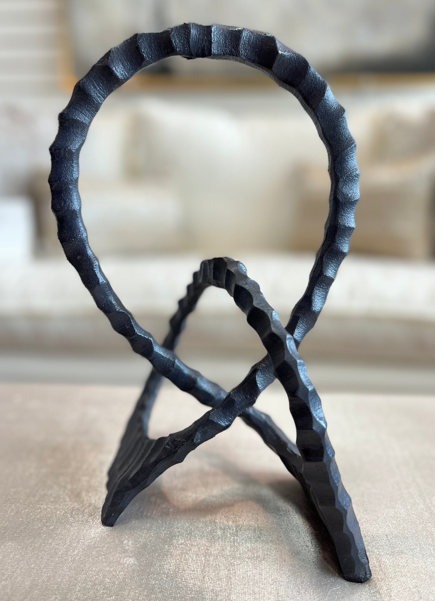 Twisty Gun Metal Accent, 11" H