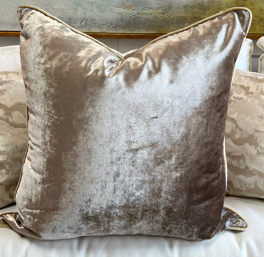 Mink Crushed Velvet Pillow 24"