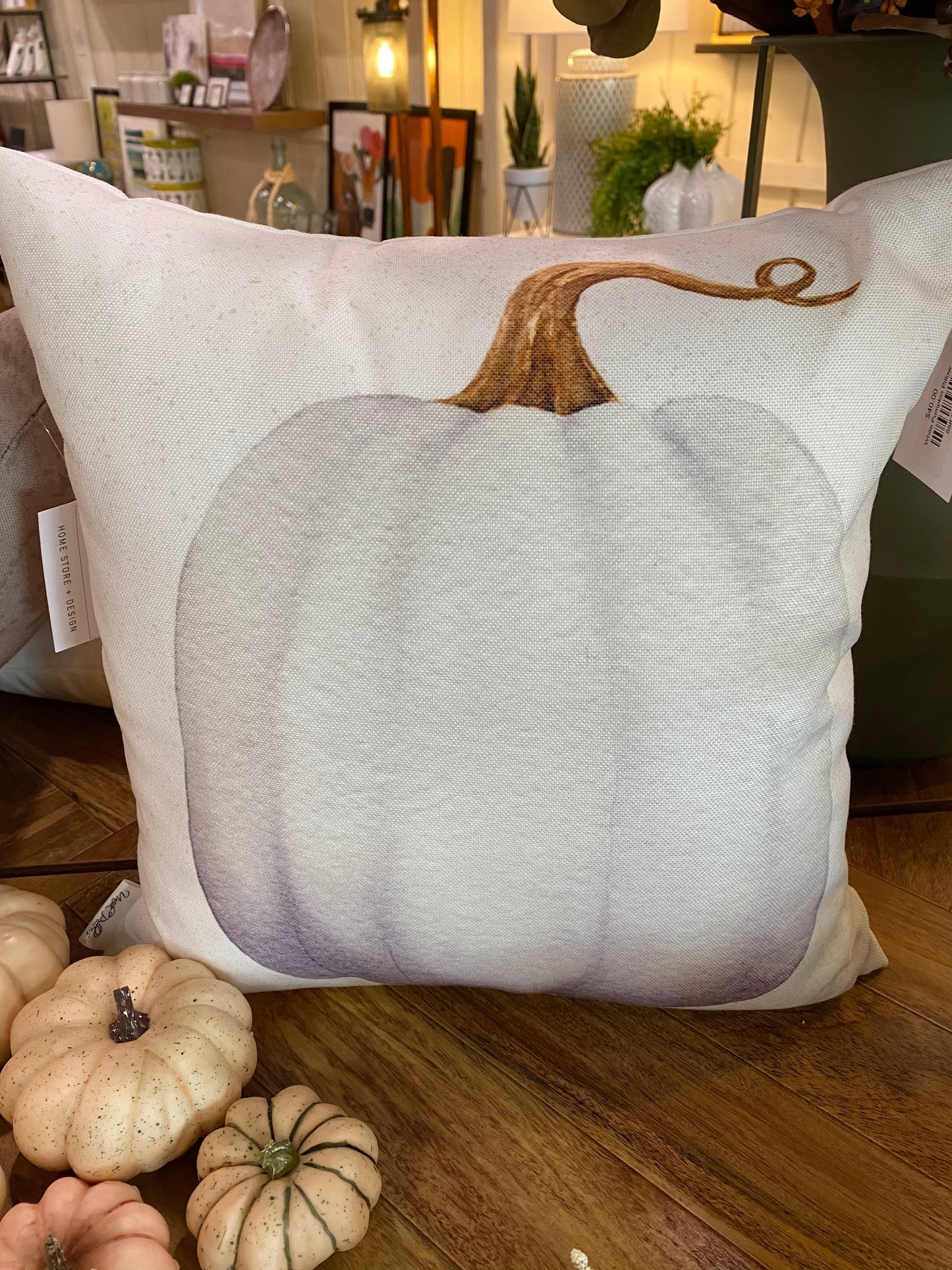 White Pumpkin Pillow