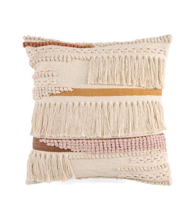 Joann Multi Color Macrame Pillow
