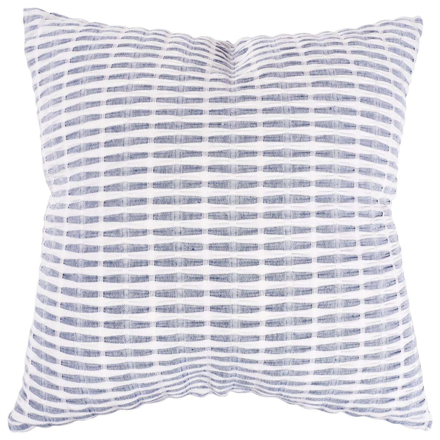 Kristal Pleated Throw Pillow - Navy - Feather Fill