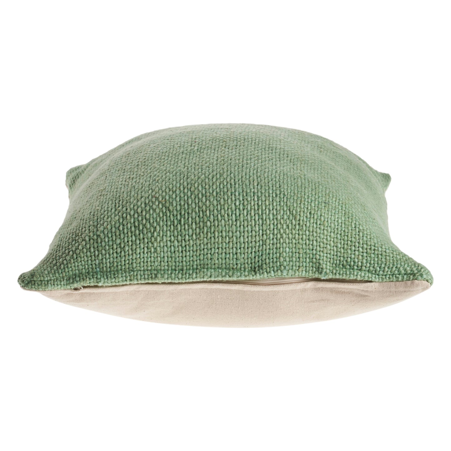 Smoke Light Green Solid Throw Pillow