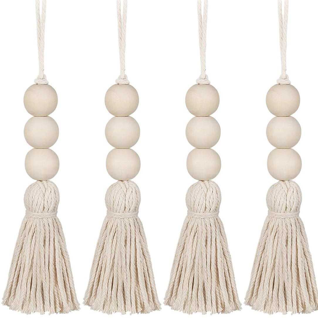 Wood Bead Tassels