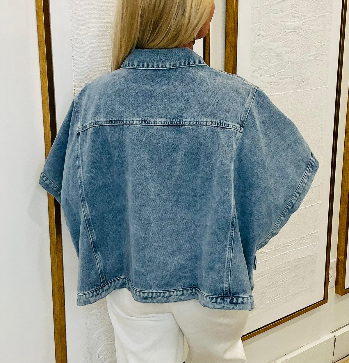 Denim Cape Jacket