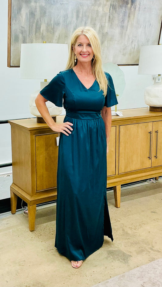 Flutter Sleeve Maxi - Teal