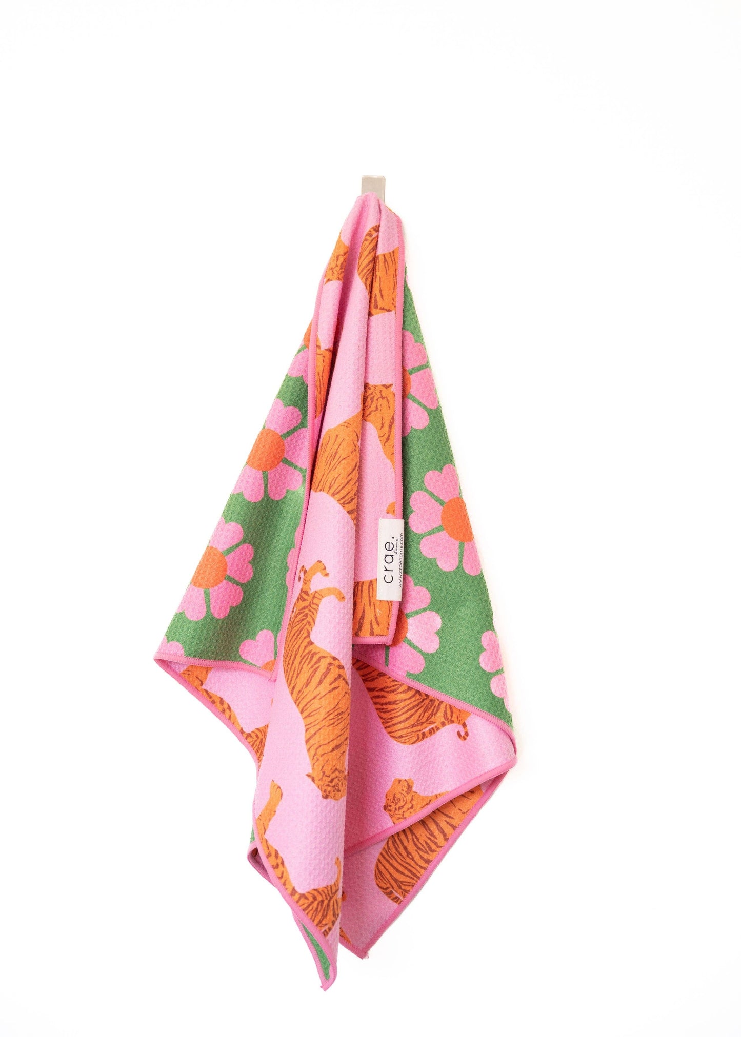 Exotic Reversible Washcloth Pink/Green