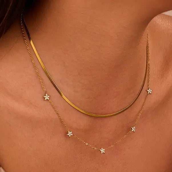 18K Tarnish Free Layered Necklace