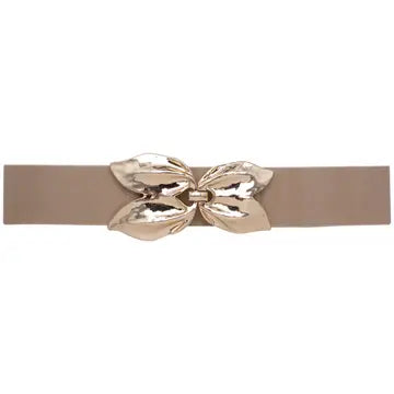 Elastic Belt w/ Leaf Buckle