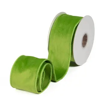 Green Velvet Ribbon 2.5"x 10 yd